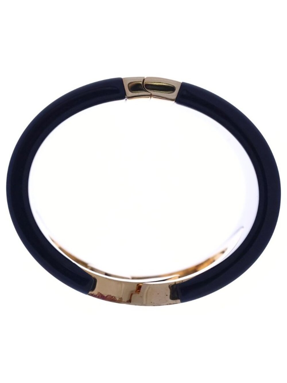 Gucci Interlocking Bangle Bracelet Blue Gold Plated - Picture 6 of 6